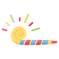 Party Blower flat icon
