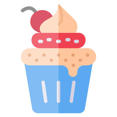 Cupcake flat icon