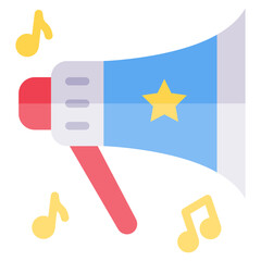 Megaphone party flat icon