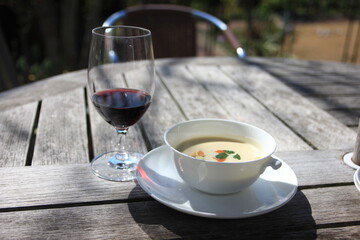 ２月の鎌倉。ワインとスープ。浄妙寺、石窯ガーデンにて。