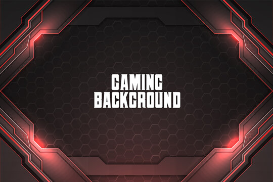 Gaming background red with element Stock Vector | Adobe Stock