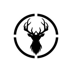Deer Hunt Logo icon isolated on white background