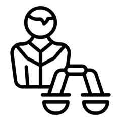 Trade person icon outline vector. Show event