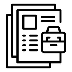 Fair trade contract icon outline vector. Show leaf