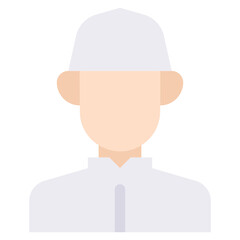 Groom muslim wedding flat icon
