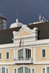 facade of a art deco building in Aveiro, Portugal