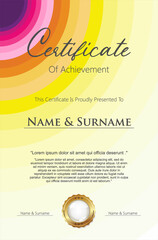 Certificate or diploma modern design template