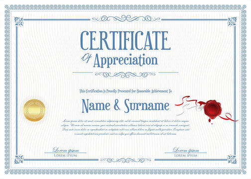 Certificate or diploma modern design template