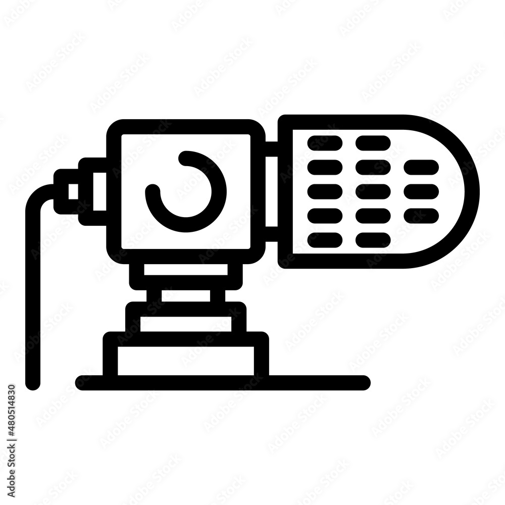 Wall mural camera mic icon outline vector. studio equipment