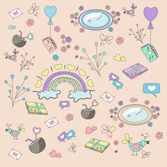 pattern with objects