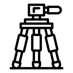 Tripod equipment icon outline vector. Photo studio