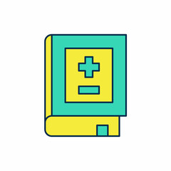 Obraz premium Filled outline Book with mathematics icon isolated on white background. Math book. Education concept about back to school. Vector