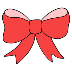 Valentine Decoration-Bow flat color design illustration for web, wedsite, application, presentation, Graphics design, branding, etc.