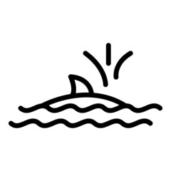 Obraz premium Dolphin sea icon outline vector. Tourism eco