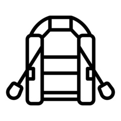 River rubber boat icon outline vector. People travel