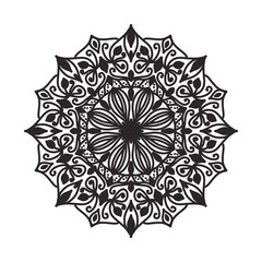 vector illustration of big beautiful outlines mandala, isolated design object