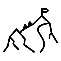 Mountain travel icon outline vector. Nature eco