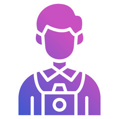 Photographer flat gradient icon
