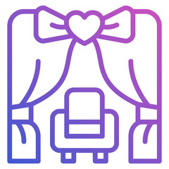 Wedding Arch line gradient icon