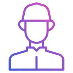 Groom muslim wedding line gradient icon