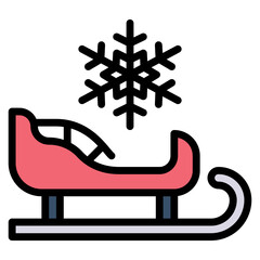 Sledge filled line color icon