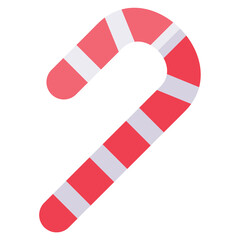 Candy cane flat icon