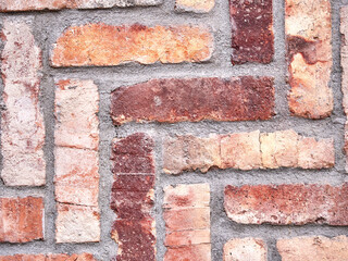 curly red brick masonry. brick pattern