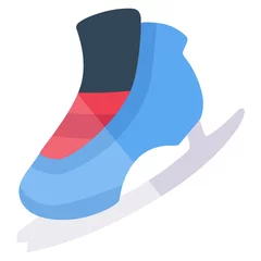 Behangcirkel Ice Skate flat icon © Iftachul