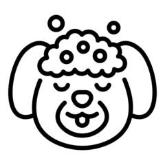Pet dog shower icon outline vector. Spa bath
