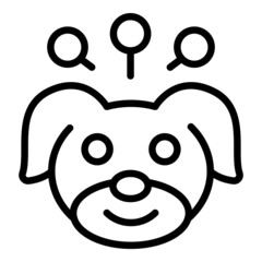 Smiling pet icon outline vector. Dog spa