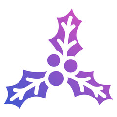 Mistletoe flat gradient icon