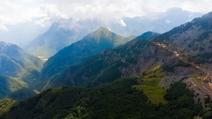 Amazing view of mountain in Albanian Alps