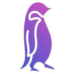 Penguin flat gradient icon