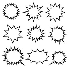 バクダン吹き出しセット（ライン）