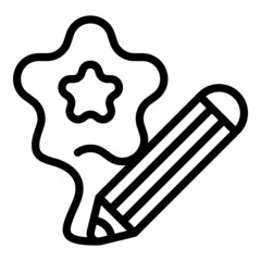 Writing super content icon outline vector. Seo market