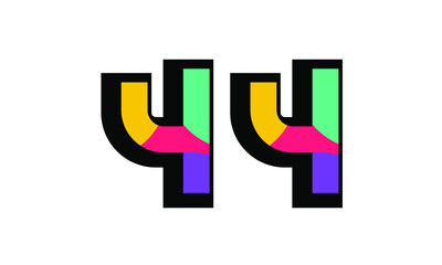 44 New Number Modern Fresh Color Youth