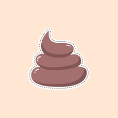 poop sticker illustration