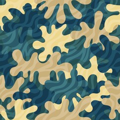 Camouflage seamless pattern background masking camo repeat print
