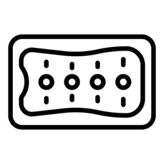 Top view bathtub icon outline vector. Spa exercise