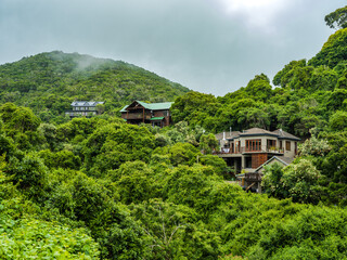 Beautiful mountain village nestled in bush forest in Wilderness Garden Route South Africa