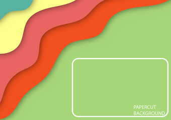 abstract background graphics style papercut for card or paper illustration