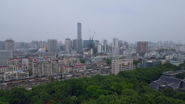 aerial photography xuzhou city architecture landscape skyline
