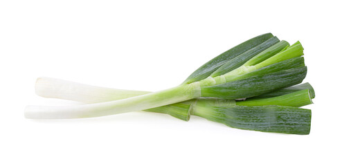 Green onion isolated on the white