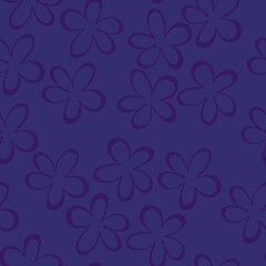 Simple floral seamless pattern with flowers for fabrics and cards and linens and kids and wrapping paper