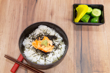 わさび鮭茶漬け