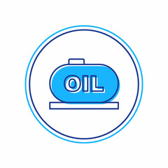 Filled outline Oil tank storage icon isolated on white background. Vessel tank for oil and gas industrial. Oil tank technology station. Vector