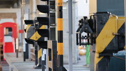 電車の信号機・踏切の写真