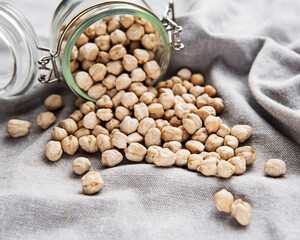 Uncooked dried chickpeas