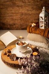 Hot chocolate winter mood