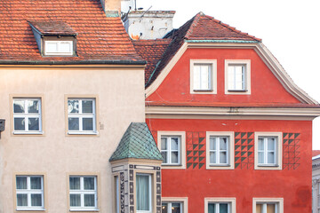 Poznan, Poland - Old Town, architecture details close to the historical town hall, 